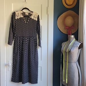 Black & White Peasant Dress